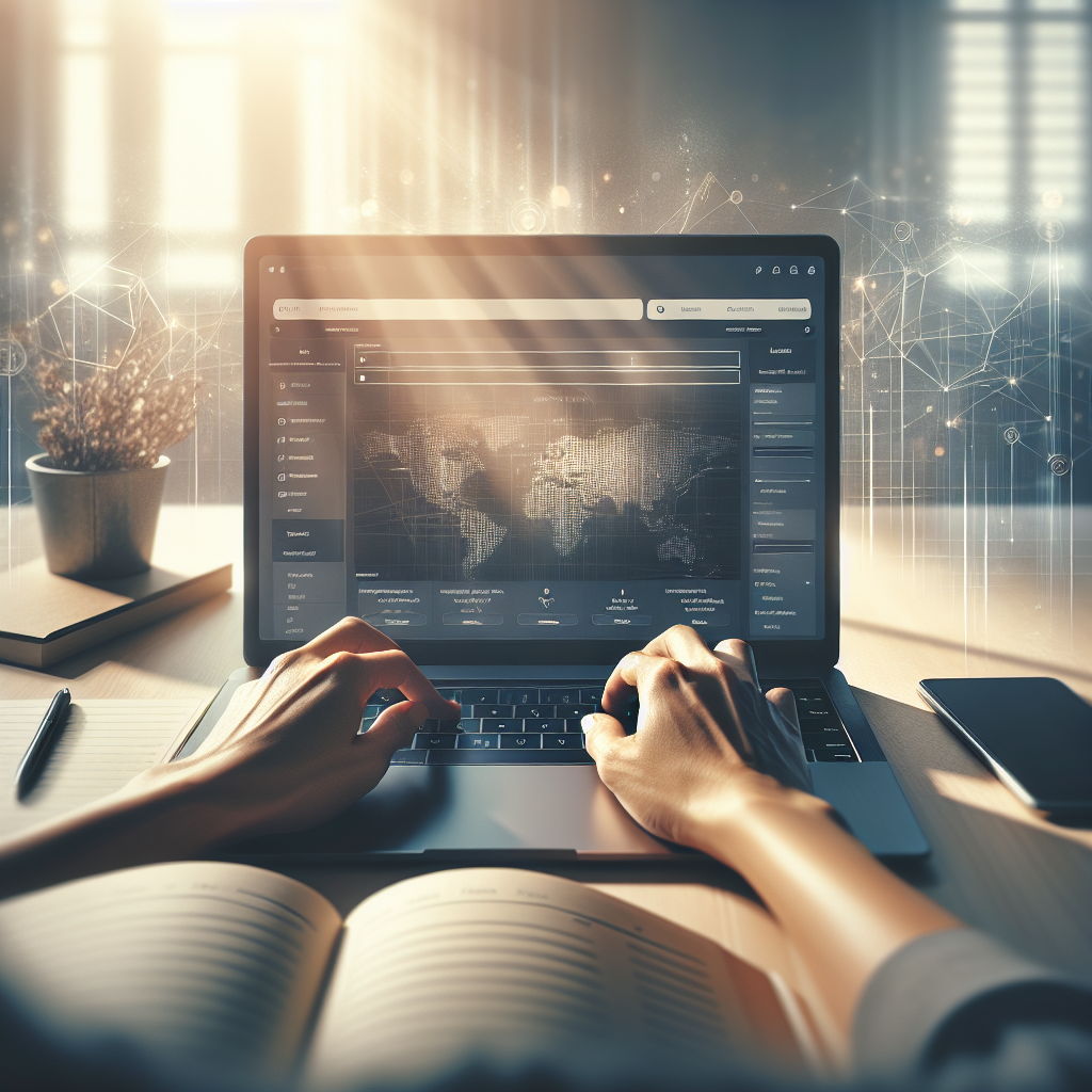 Hands typing on a laptop with an e-commerce dashboard, symbolizing an e-commerce virtual assistant at work, for the article 'What Is an E-Commerce Virtual Assistant & What Can They Do?'.
